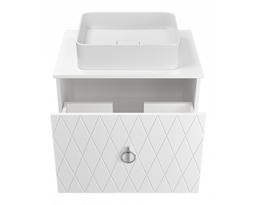 Заказать Манго - 65 Тумба подвесная 1 ящ белая эмаль глянец в магазине сантехники Santeh-Crystal.ru