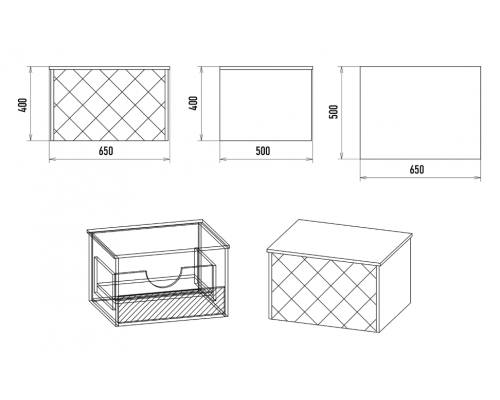 Заказать Манго - 65 Тумба подвесная 1 ящ белая эмаль глянец в магазине сантехники Santeh-Crystal.ru