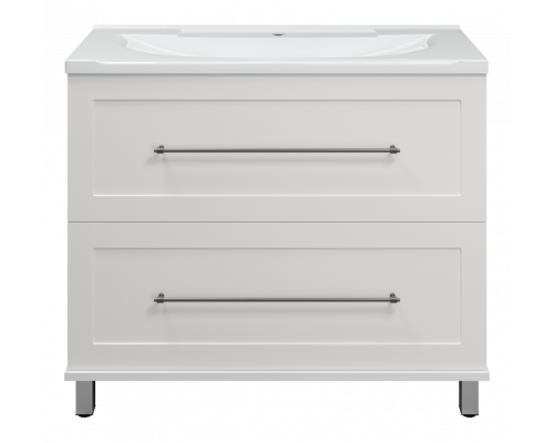 Приобрести Марта -100 Тумба напольная 2 ящ. белая эмаль (глянец) в магазине сантехники Santeh-Crystal.ru
