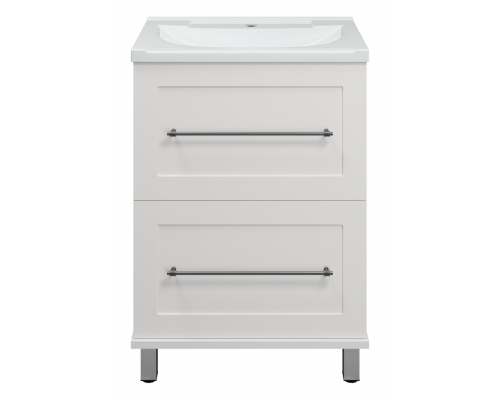 Приобрести Марта - 60 Тумба напольная 2 ящ. белая эмаль (глянец) в магазине сантехники Santeh-Crystal.ru
