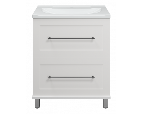 Купить Марта - 70 Тумба напольная 2 ящ. белая эмаль (глянец) в магазине сантехники Santeh-Crystal.ru