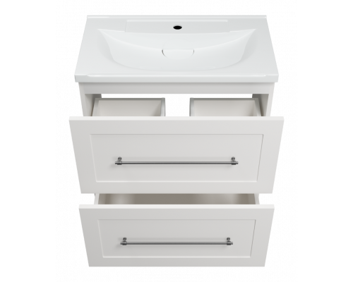 Купить Марта - 70 Тумба напольная 2 ящ. белая эмаль (глянец) в магазине сантехники Santeh-Crystal.ru