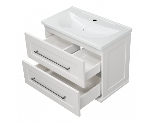 Заказать Марта - 70 Тумба подвесная 2 ящ. белая эмаль (глянец) в магазине сантехники Santeh-Crystal.ru