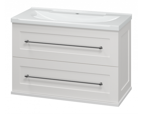 Купить Марта - 80 Тумба подвесная 2 ящ. белая эмаль (глянец) в магазине сантехники Santeh-Crystal.ru