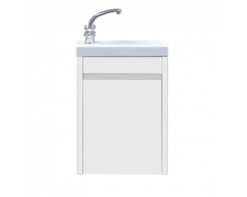 Приобрести Мини - 40 Тумба прямая подвесная белая  универсальная л/п в магазине сантехники Santeh-Crystal.ru