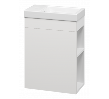 Мини - 40 Тумба с открыт. полками подвесная белая ПВХ (подарок, ручки Урал)