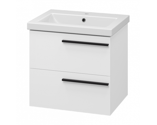 Купить Ненси - 60 Тумба подвесная 2 ящ белая мат. эмаль в магазине сантехники Santeh-Crystal.ru