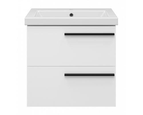 Купить Ненси - 60 Тумба подвесная 2 ящ белая мат. эмаль в магазине сантехники Santeh-Crystal.ru