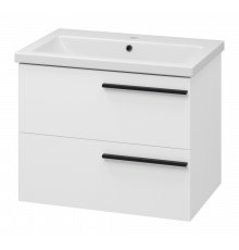 Ненси - 70 Тумба подвесная 2 ящ белая мат. эмаль