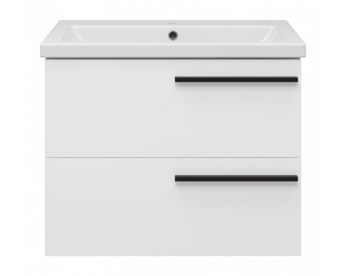 Купить Ненси - 70 Тумба подвесная 2 ящ белая мат. эмаль в магазине сантехники Santeh-Crystal.ru