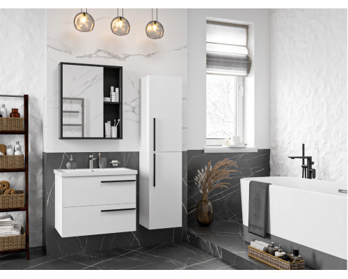 Купить Ненси - 70 Тумба подвесная 2 ящ белая мат. эмаль в магазине сантехники Santeh-Crystal.ru