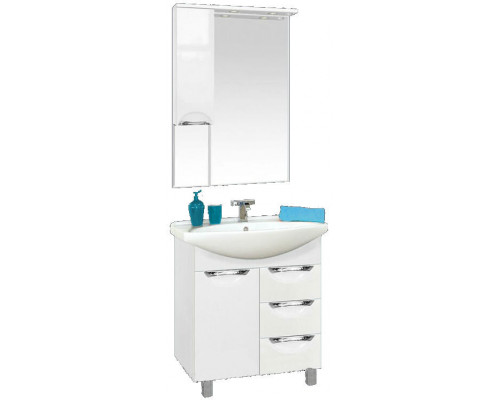 Купить Орхидея - 65 Тумба с 3 ящ. белая эмаль в магазине сантехники Santeh-Crystal.ru