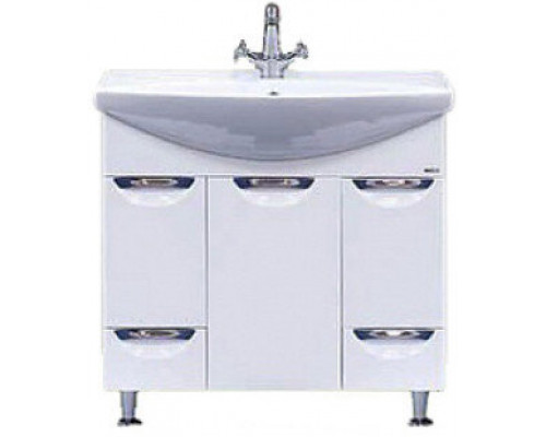 Купить Орхидея - 85 Тумба 2 ящ. белая эмаль в магазине сантехники Santeh-Crystal.ru