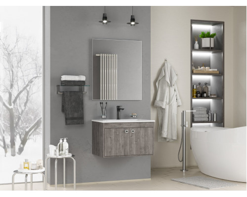 Приобрести Пайн - 70 Тумба прямая подвесная (Дуб Уайт Ревер) в магазине сантехники Santeh-Crystal.ru