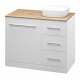 Заказать Респект -110 Тумба с 3 ящ. под стиральную машину правая (белая ПВХ/Дуб Тиссано) в магазине сантехники Santeh-Crystal.ru