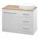 Заказать Респект -120 Тумба с 3 ящ. под стиральную машину правая (белая ПВХ/Дуб Тиссано) в магазине сантехники Santeh-Crystal.ru