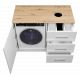 Заказать Респект -120 Тумба с 3 ящ. под стиральную машину правая (белая ПВХ/Дуб Тиссано) в магазине сантехники Santeh-Crystal.ru