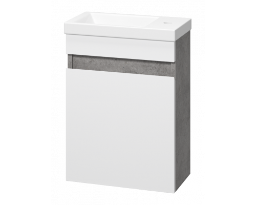 Заказать Ронда - 40 Тумба подвесная прямая (бок. ДСП Чикаго, фас.белая эмаль) в магазине сантехники Santeh-Crystal.ru