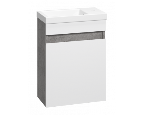 Заказать Ронда - 40 Тумба подвесная прямая (бок. ДСП Чикаго, фас.белая эмаль) в магазине сантехники Santeh-Crystal.ru