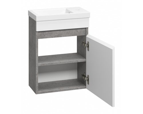 Заказать Ронда - 40 Тумба подвесная прямая (бок. ДСП Чикаго, фас.белая эмаль) в магазине сантехники Santeh-Crystal.ru