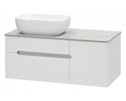 Приобрести Роял -100 Тумба подвесная с 2 ящ. 1 дв. белый в магазине сантехники Santeh-Crystal.ru