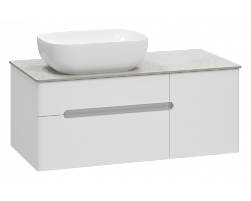 Приобрести Роял -100 Тумба подвесная с 2 ящ. 1 дв. белый в магазине сантехники Santeh-Crystal.ru