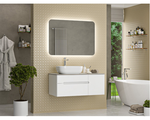 Приобрести Роял -100 Тумба подвесная с 2 ящ. 1 дв. белый в магазине сантехники Santeh-Crystal.ru