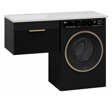 ENFIDA - 60 Тумба подвесная 1 ящ. под стир. машину, черная мат. эмаль (Энфида)