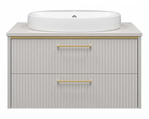 Купить ELCHE - 80 Тумба подвесная с 2 ящ. сер.кашемир (эмаль) в магазине сантехники Santeh-Crystal.ru