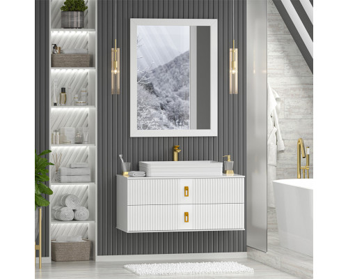 Купить SEVILLA -105 Тумба подвесная с 2 ящ. белый в магазине сантехники Santeh-Crystal.ru