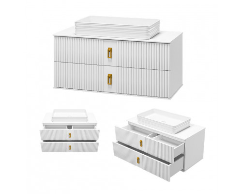 Купить SEVILLA -105 Тумба подвесная с 2 ящ. белый в магазине сантехники Santeh-Crystal.ru