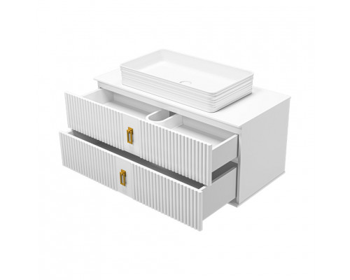 Купить SEVILLA -105 Тумба подвесная с 2 ящ. белый в магазине сантехники Santeh-Crystal.ru