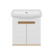 Сканди - 50 тумба подвесная 2 дв. бел./графит