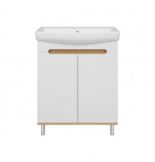 Сканди - 70 тумба напольная 2 дв бел./графит