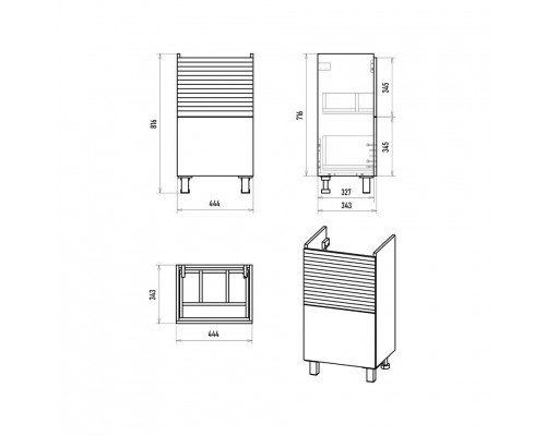Форест - 50 Тумба напольная 2 ящ.
