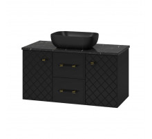 SHANEL -100 Тумба подвесная 2 ящ. 2дв. черная матов.эмаль