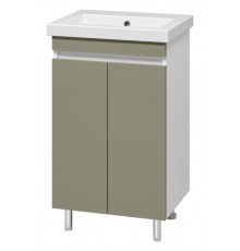 Майна - 50 тумба прямая, ПВХ хаки / раковина