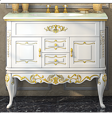 Bianco - 80 Тумба с 2 ящ. беж сусальное золото