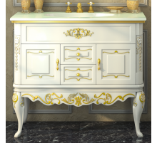 Bianco - 90 Тумба с 2 ящ. беж сусальное золото