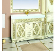 Беатрис -120 Тумба с 4 ящ бежевая патина