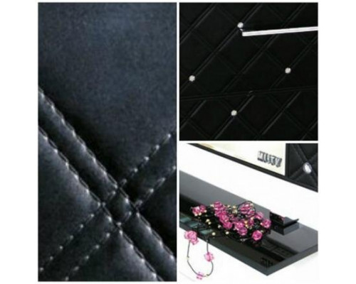 Заказать Гранд LUXE - 80 Тумба с 2 ящ. черно/белая кожа CRISTALLO в магазине сантехники Santeh-Crystal.ru