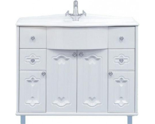 Заказать Грация - 90 Тумба 2 ящ. белая в магазине сантехники Santeh-Crystal.ru