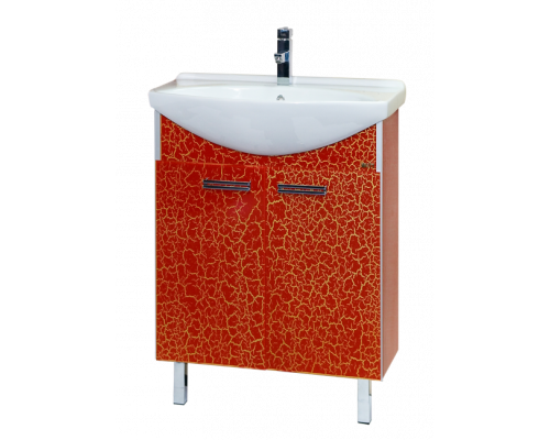 Приобрести Джулия - 65 Тумба прямая КРАКОЛЕТ красный в магазине сантехники Santeh-Crystal.ru