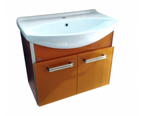 Купить Джулия - 75 Тумба подвесная оранжевая в магазине сантехники Santeh-Crystal.ru