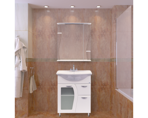 Приобрести Дрея - 65 Тумба с 1-им ящ. (стекло) в магазине сантехники Santeh-Crystal.ru