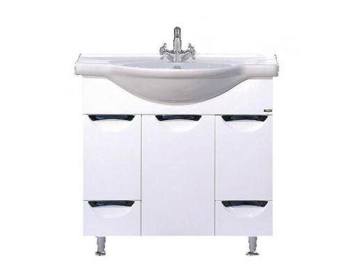 Купить Жасмин - 80 Тумба 2 ящ. (корзина) белая эмаль в магазине сантехники Santeh-Crystal.ru