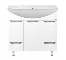 Жасмин - 86 Тумба 2 ящ. (корзина)  белая эмаль