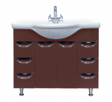 Жасмин -105 Тумба 6 ящ. коричневая эмаль