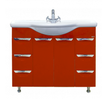 Жасмин -105 Тумба 6 ящ. красная эмаль