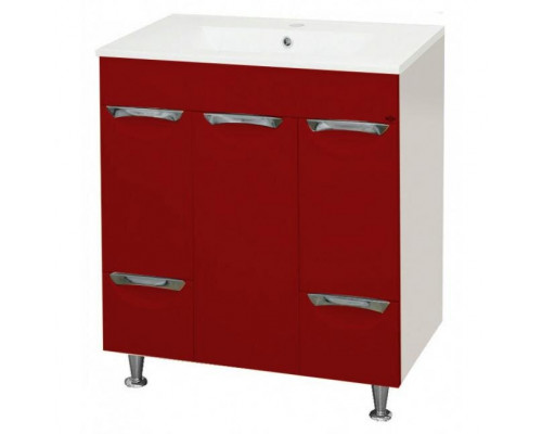 Заказать Кристи -75 Тумба  с 2-мя ящ. /Б/К бордовая в магазине сантехники Santeh-Crystal.ru